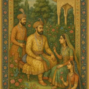 Vintage Mughal and Rajasthani Art illustration