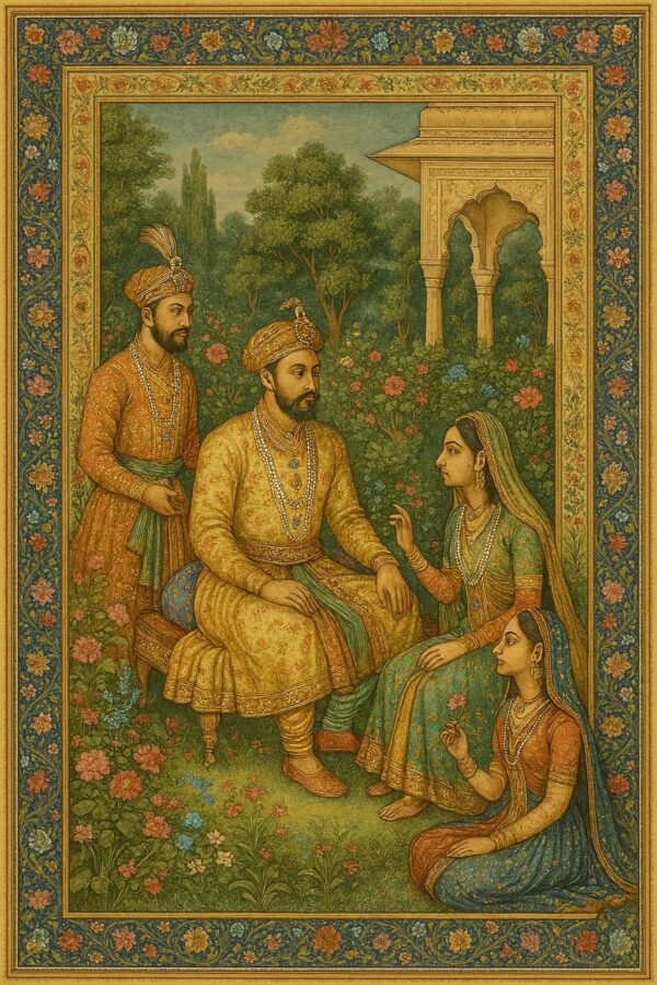Vintage Mughal and Rajasthani Art illustration