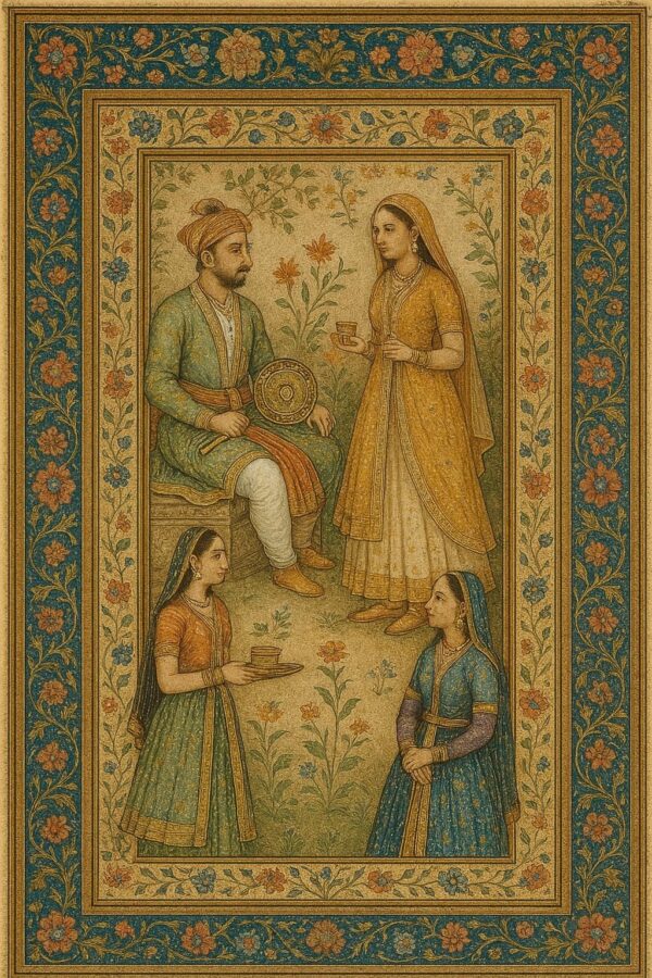 Vintage Mughal and Rajasthani Art illustration