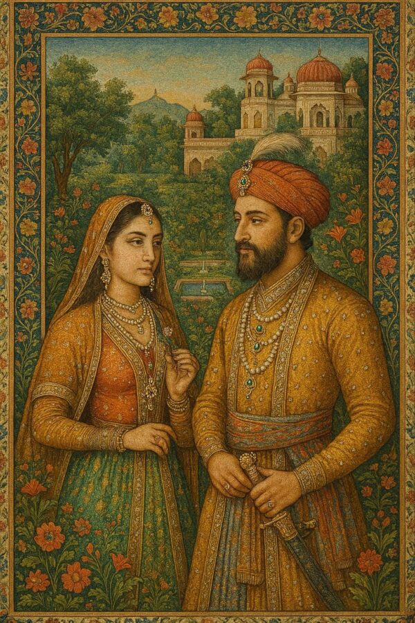 Vintage Mughal and Rajasthani Art illustration