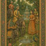 Vintage Mughal and Rajasthani Art illustration