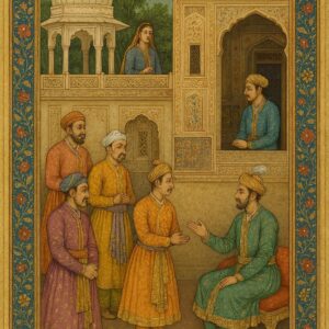 Vintage Mughal and Rajasthani Art illustration