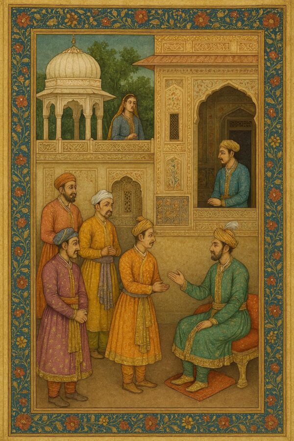 Vintage Mughal and Rajasthani Art illustration