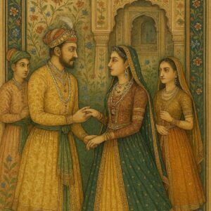 Vintage Mughal and Rajasthani Art illustration