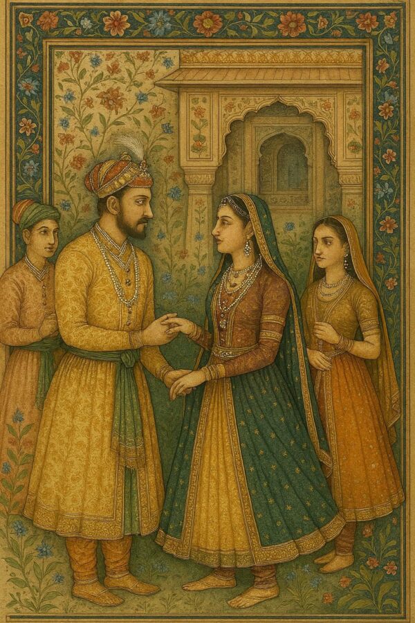 Vintage Mughal and Rajasthani Art illustration