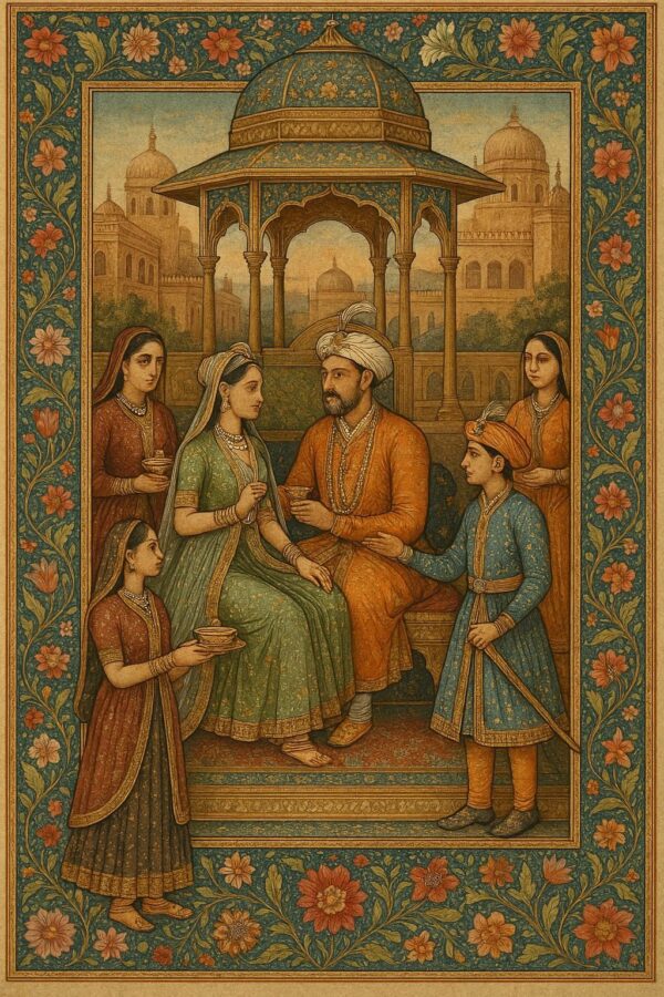 Vintage Mughal and Rajasthani Art illustration