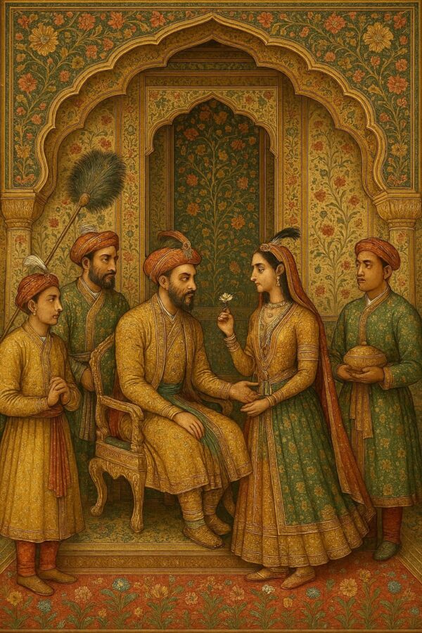 Vintage Mughal and Rajasthani Art illustration