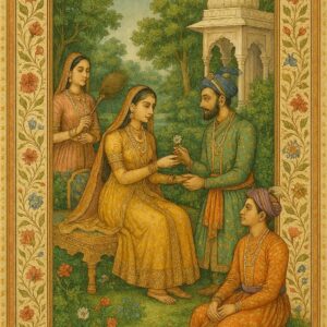 Vintage Mughal and Rajasthani Art illustration