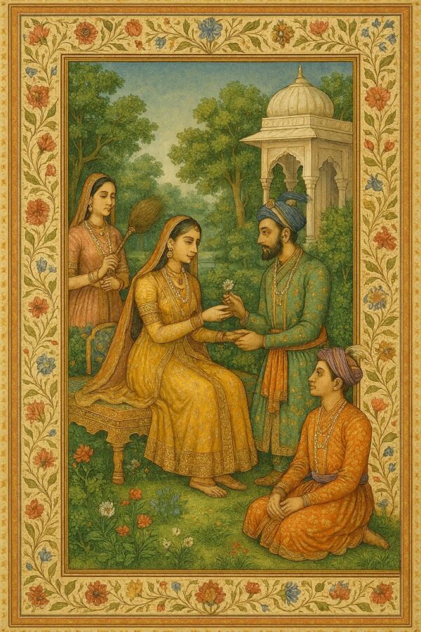Vintage Mughal and Rajasthani Art illustration