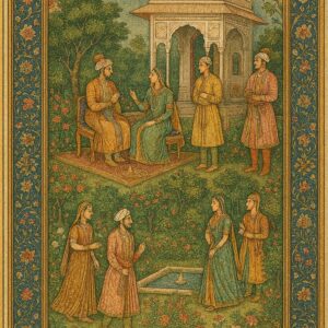 Vintage Mughal and Rajasthani Art illustration