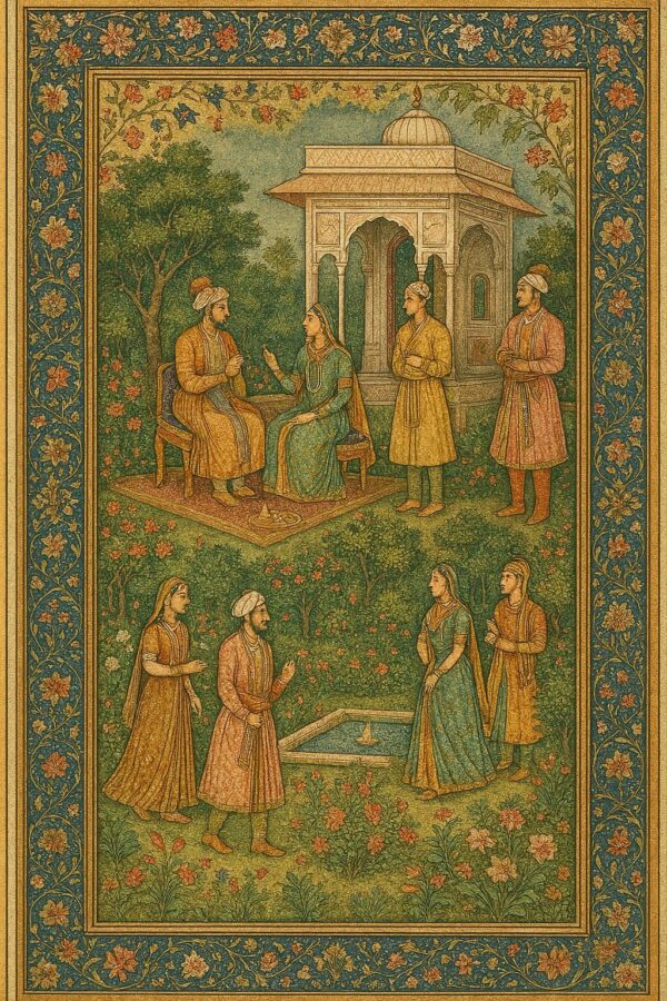 Vintage Mughal and Rajasthani Art illustration