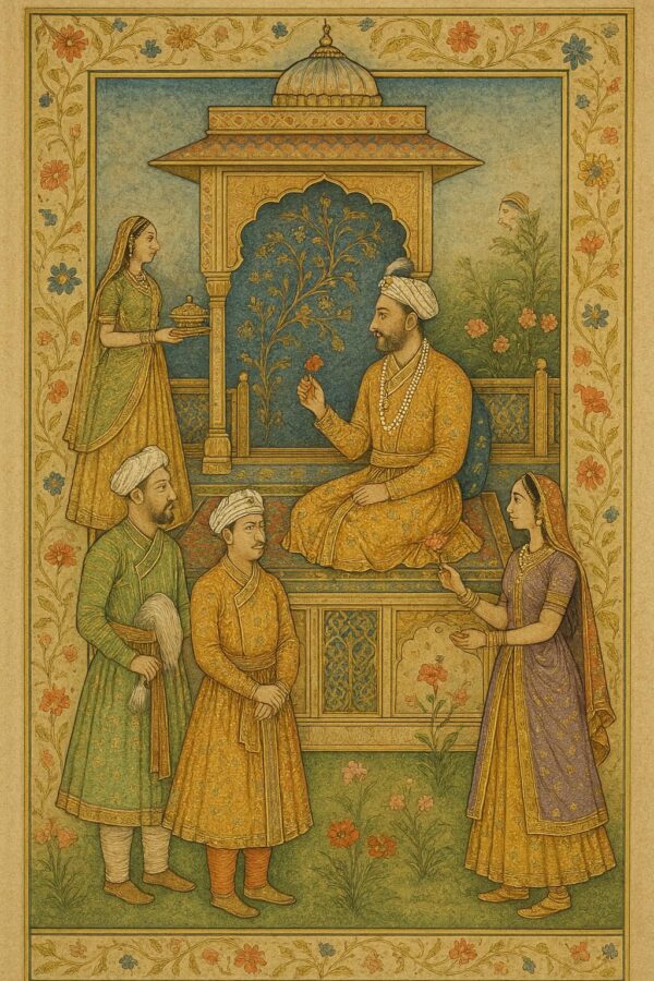Vintage Mughal and Rajasthani Art illustration
