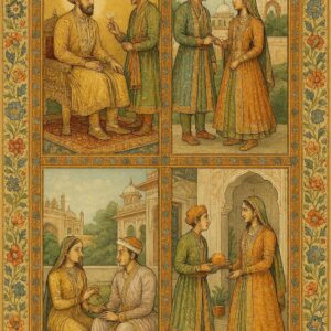 Vintage Mughal and Rajasthani Art illustration