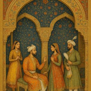 Vintage Mughal and Rajasthani Art illustration