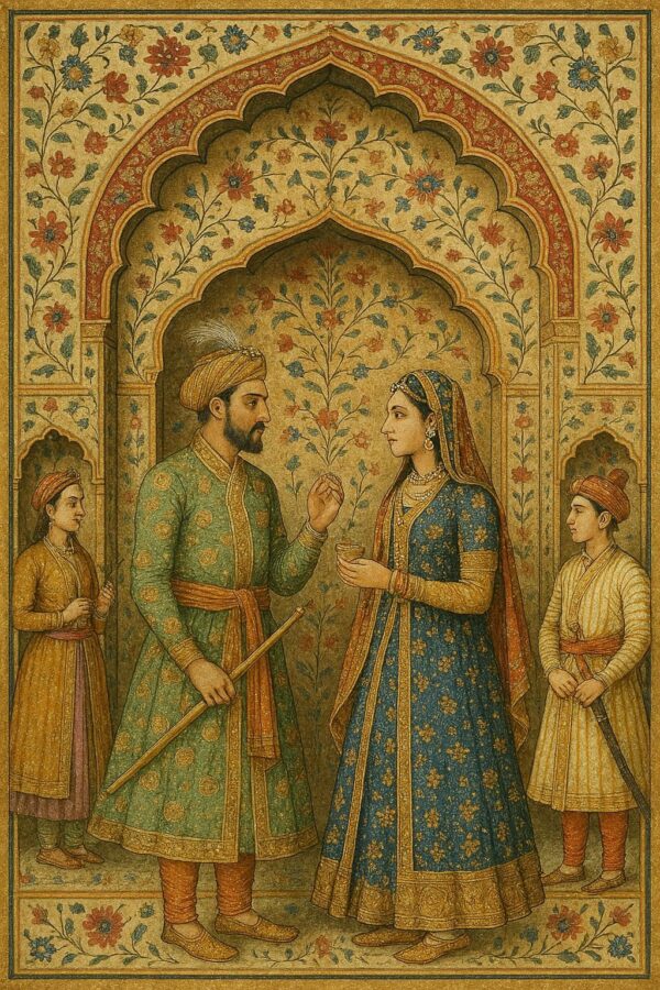 Vintage Mughal and Rajasthani Art illustration