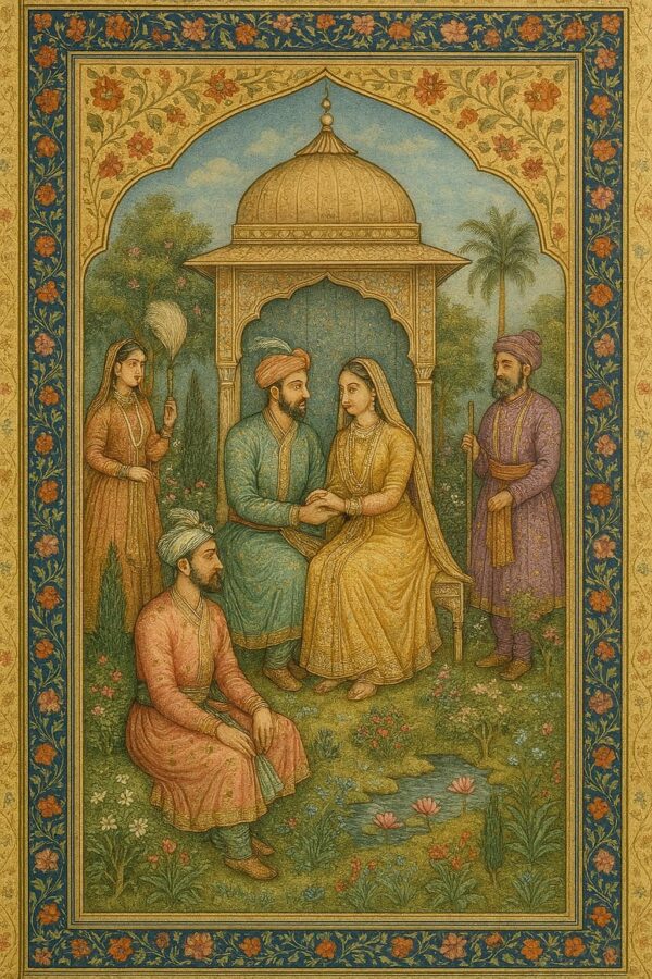 Vintage Mughal and Rajasthani Art illustration