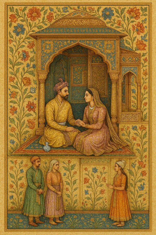 Vintage Mughal and Rajasthani Art illustration