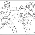 Warrior Fighting Coloring Page